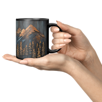 Load image into Gallery viewer, Wood_Panel_Mountains_and_Forest_Coffee_M_Lifestyle_Presentation_Hands_Mockup.png

