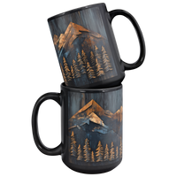 Load image into Gallery viewer, Wood_Panel_Mountains_and_Forest_Coffee_M_Mug_Stacked_Mockup.png
