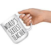 Load image into Gallery viewer, Worlds_Sexiest_Teacher_Mug_15oz_White_RH_Model_Mockup.png
