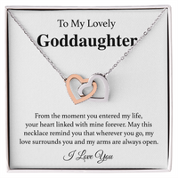 Load image into Gallery viewer, To My Lovely Goddaughter - Interlocking Hearts Necklace
