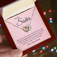 Load image into Gallery viewer, To My Sister - Even When We&#39;re Apart - Interlocking Hearts Necklace

